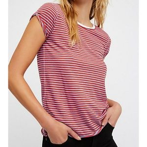 Free People Striped Clare Tee